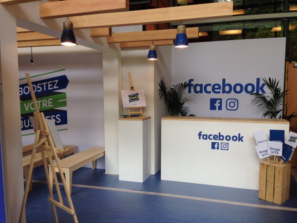 Stand y decorados para evento de Facebook en Madrid, París y Lyon