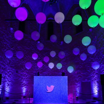 Instalaciones para fiesta Twitter